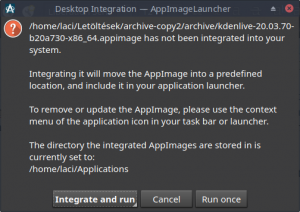 Desktop Integration — AppImageLauncher